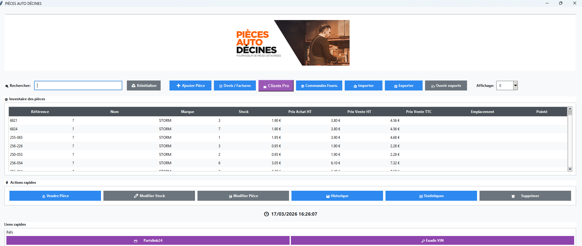 GestionStock — Logiciel de gestion desktop