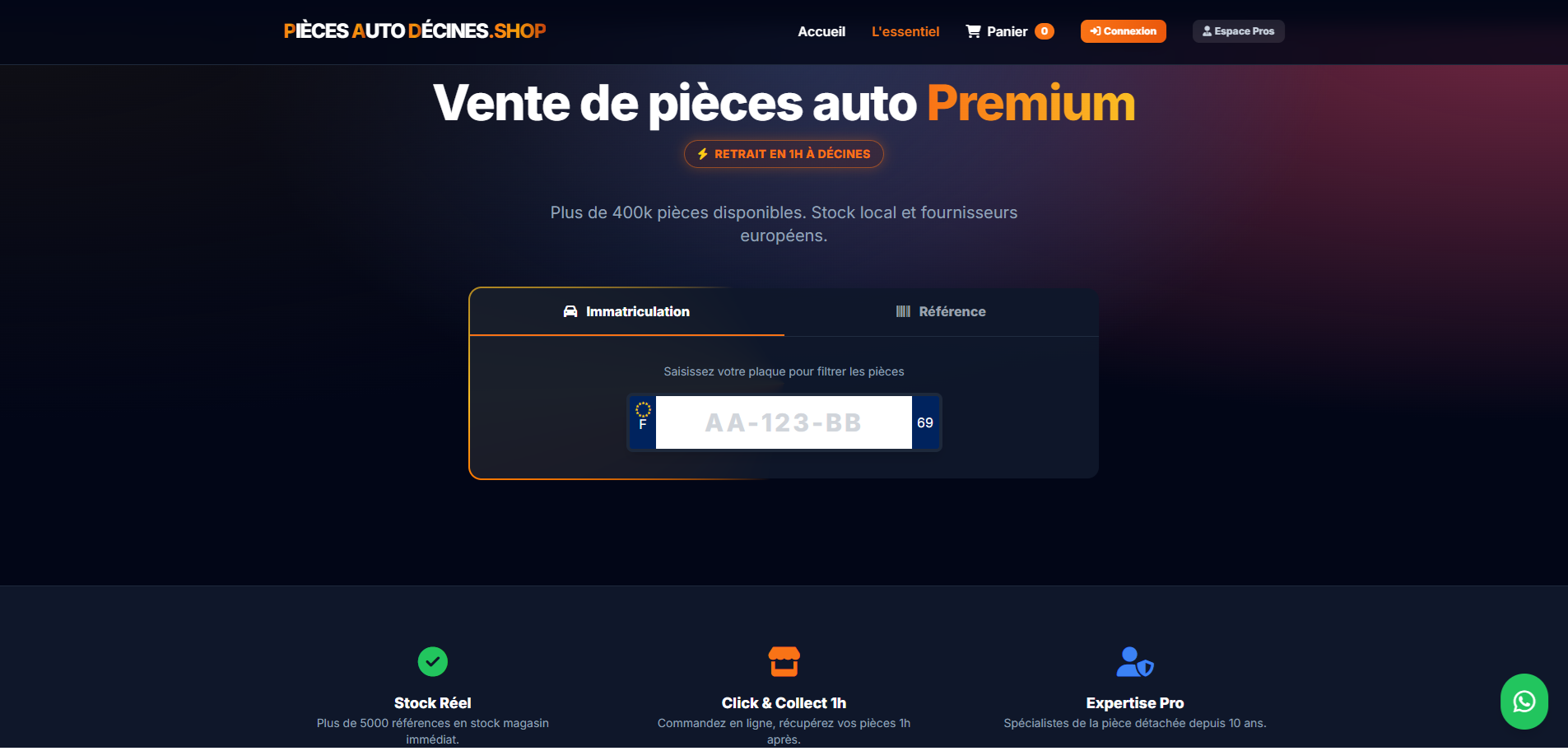 PiecesAutoDecines — E-commerce pieces auto
